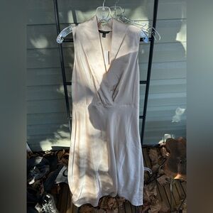 Banana Republic Cream/Beige/Champagne V-Neck Plunge Dress (size 10)